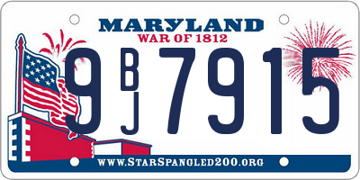 MD license plate 9BJ7915