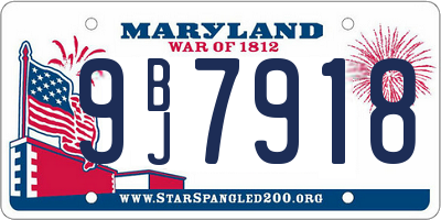 MD license plate 9BJ7918