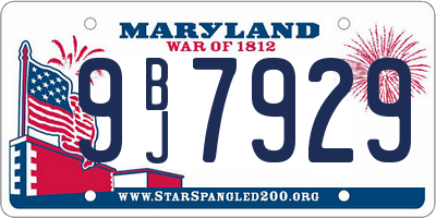 MD license plate 9BJ7929