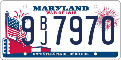 MD license plate 9BJ7970
