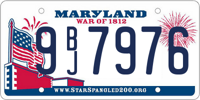 MD license plate 9BJ7976