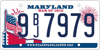 MD license plate 9BJ7979