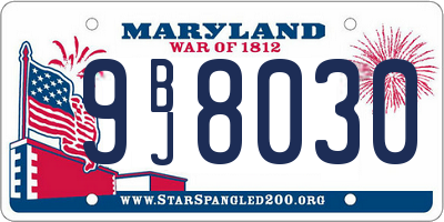 MD license plate 9BJ8030