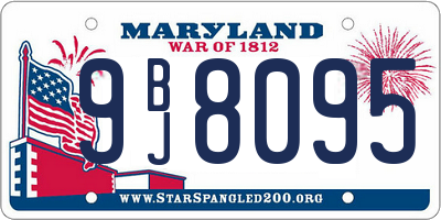 MD license plate 9BJ8095