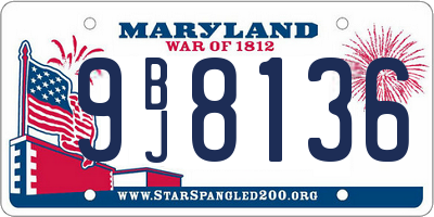 MD license plate 9BJ8136
