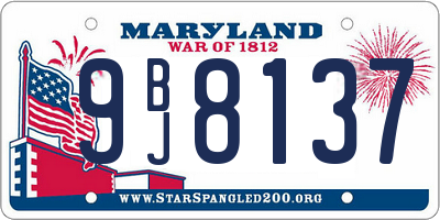 MD license plate 9BJ8137