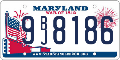 MD license plate 9BJ8186