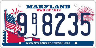 MD license plate 9BJ8235