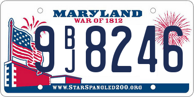 MD license plate 9BJ8246