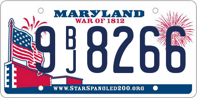 MD license plate 9BJ8266
