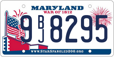 MD license plate 9BJ8295