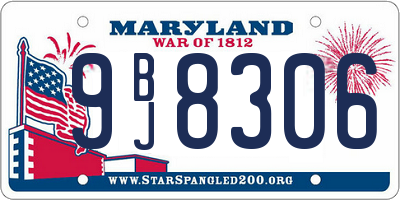 MD license plate 9BJ8306