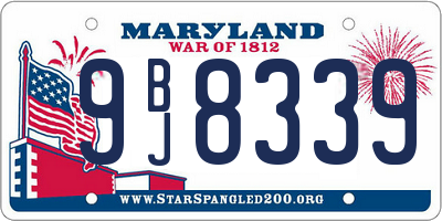 MD license plate 9BJ8339