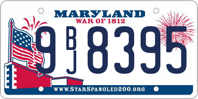 MD license plate 9BJ8395