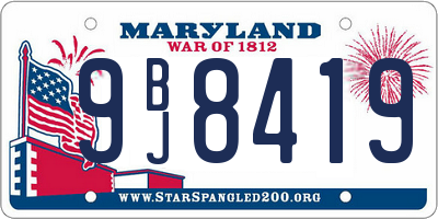 MD license plate 9BJ8419