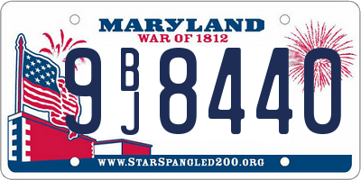 MD license plate 9BJ8440