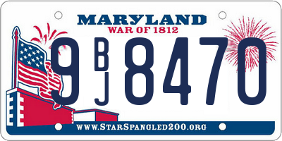 MD license plate 9BJ8470