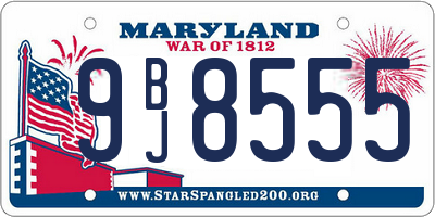 MD license plate 9BJ8555