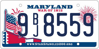 MD license plate 9BJ8559