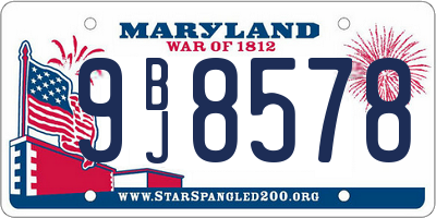 MD license plate 9BJ8578