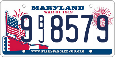 MD license plate 9BJ8579