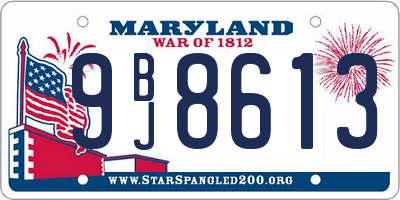 MD license plate 9BJ8613