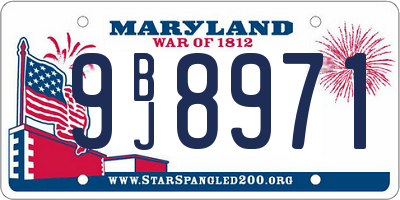 MD license plate 9BJ8971