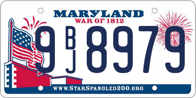 MD license plate 9BJ8979