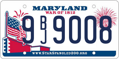MD license plate 9BJ9008
