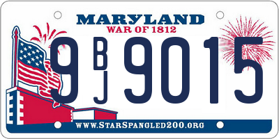 MD license plate 9BJ9015