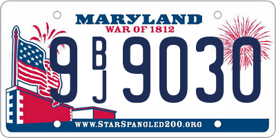 MD license plate 9BJ9030