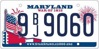 MD license plate 9BJ9060