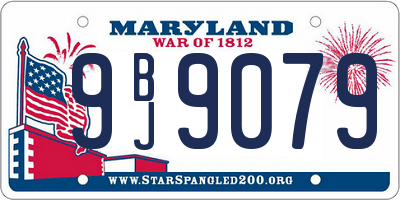 MD license plate 9BJ9079