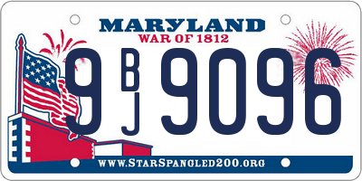 MD license plate 9BJ9096