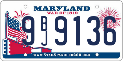 MD license plate 9BJ9136