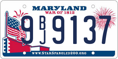 MD license plate 9BJ9137