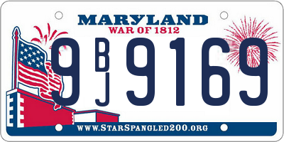 MD license plate 9BJ9169