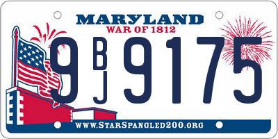 MD license plate 9BJ9175