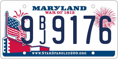 MD license plate 9BJ9176