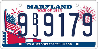 MD license plate 9BJ9179