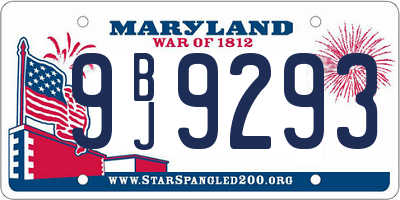 MD license plate 9BJ9293