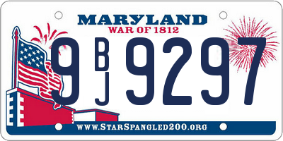 MD license plate 9BJ9297