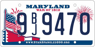 MD license plate 9BJ9470