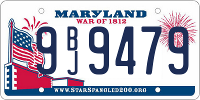 MD license plate 9BJ9479