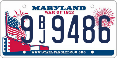 MD license plate 9BJ9486