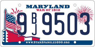 MD license plate 9BJ9503
