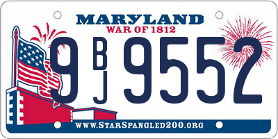 MD license plate 9BJ9552