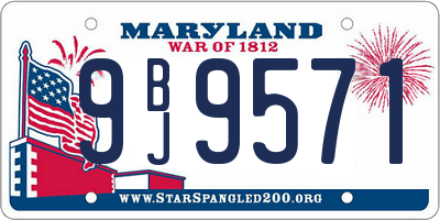 MD license plate 9BJ9571