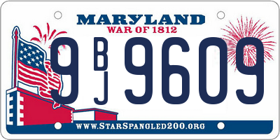 MD license plate 9BJ9609