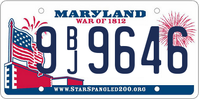 MD license plate 9BJ9646